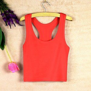 Sexy navel exposed yoga short racerback vest women's cotton in spring and su